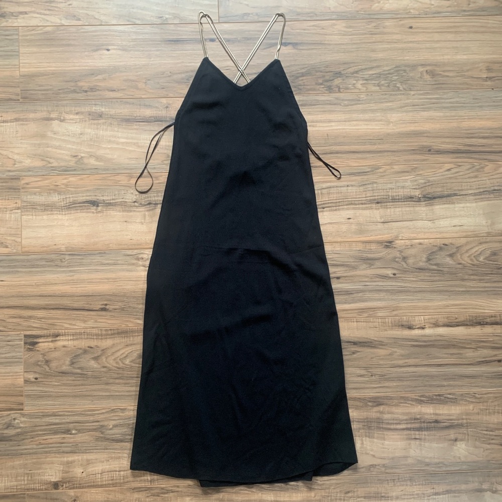 Zara Black Dress gold strap Size Medium